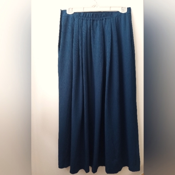 💙💃 LAUREN JEFFRIES | Pleated Midi Skirt | Blue | Size 12 - Picture 3 of 11